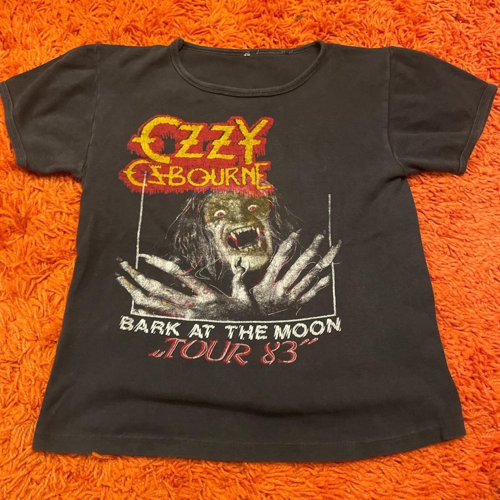 Rare Vintage 80s Ozzy Osbourne Bark At The Moon Tee Shirt